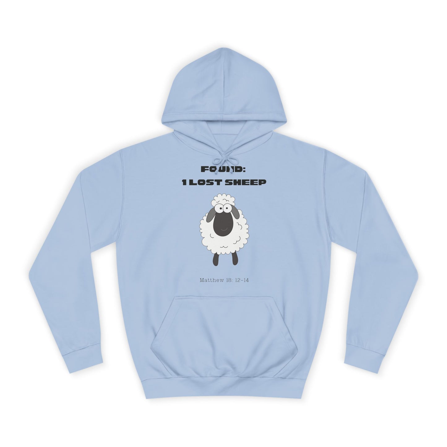 Christian College Hoodie 'Found, 1 Lost Sheep' Matthew 18:12-14