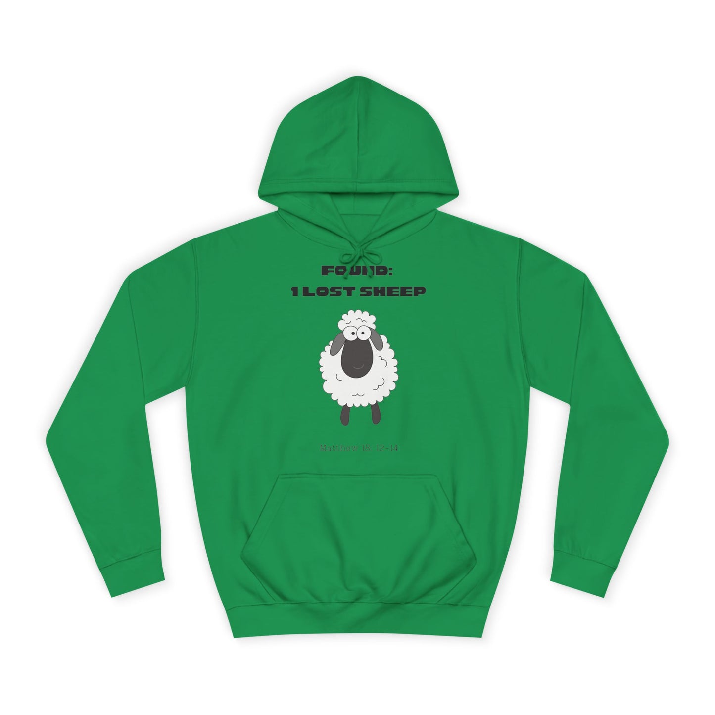 Christian College Hoodie 'Found, 1 Lost Sheep' Matthew 18:12-14