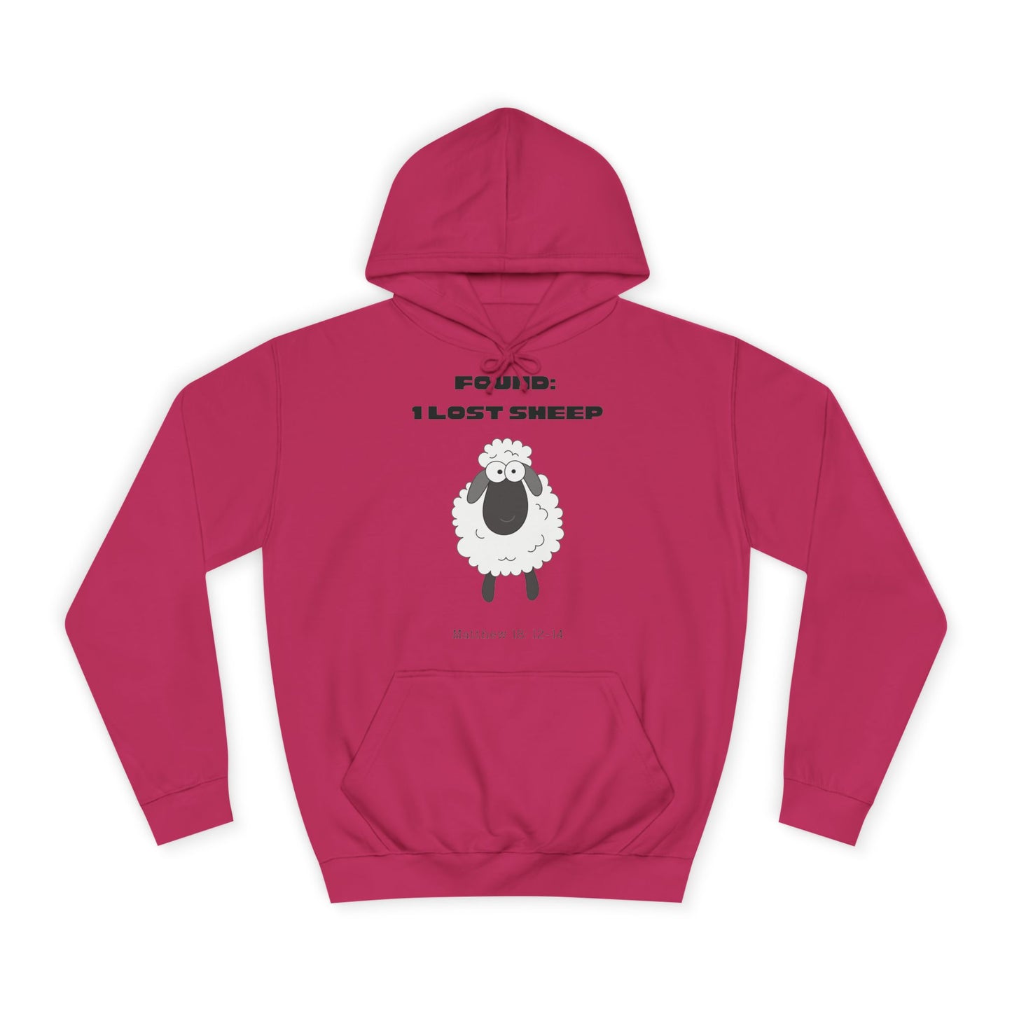Christian College Hoodie 'Found, 1 Lost Sheep' Matthew 18:12-14