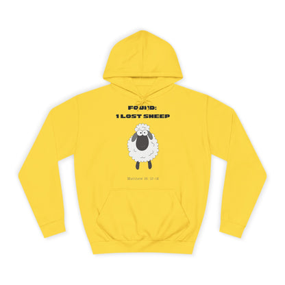 Christian College Hoodie 'Found, 1 Lost Sheep' Matthew 18:12-14