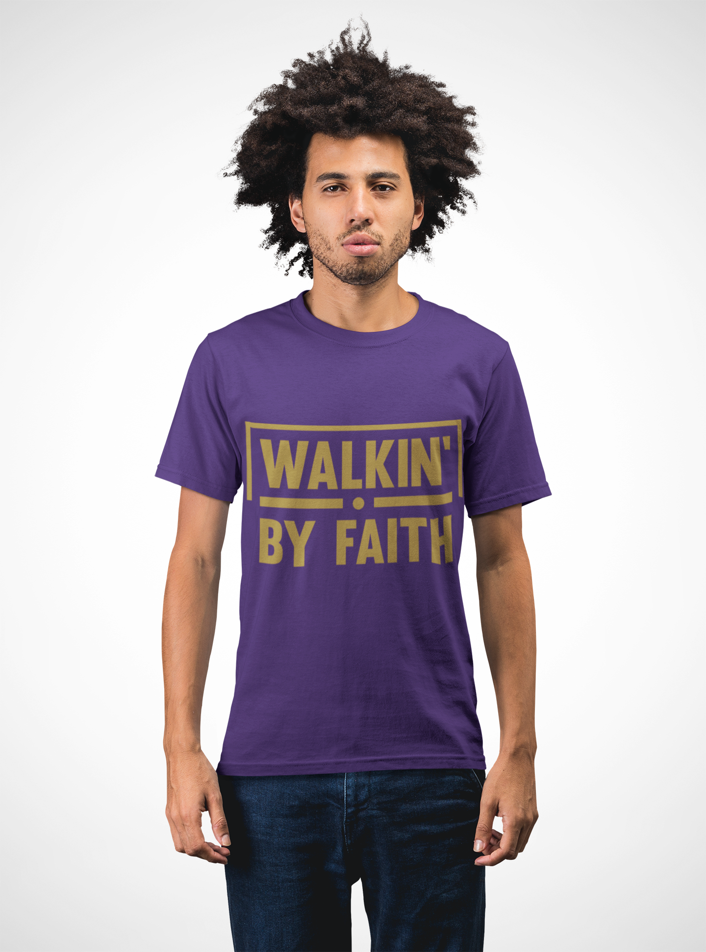 Walkin' By Faith - Christian T-Shirt