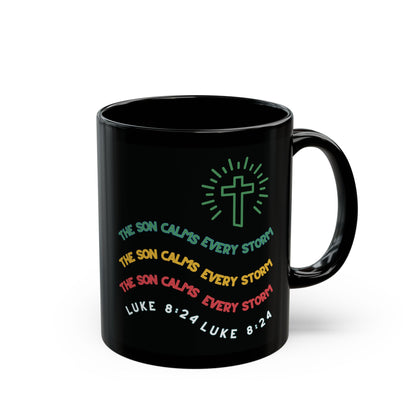 Faith-Inspired Black Mug - Perfect for Daily Inspiration, Gifts, Bible Study, Coffee Lovers, Spiritual Encouragement