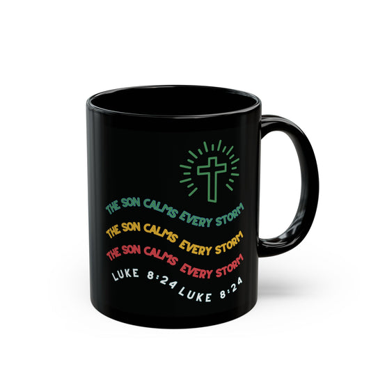 Faith-Inspired Black Mug - Perfect for Daily Inspiration, Gifts, Bible Study, Coffee Lovers, Spiritual Encouragement
